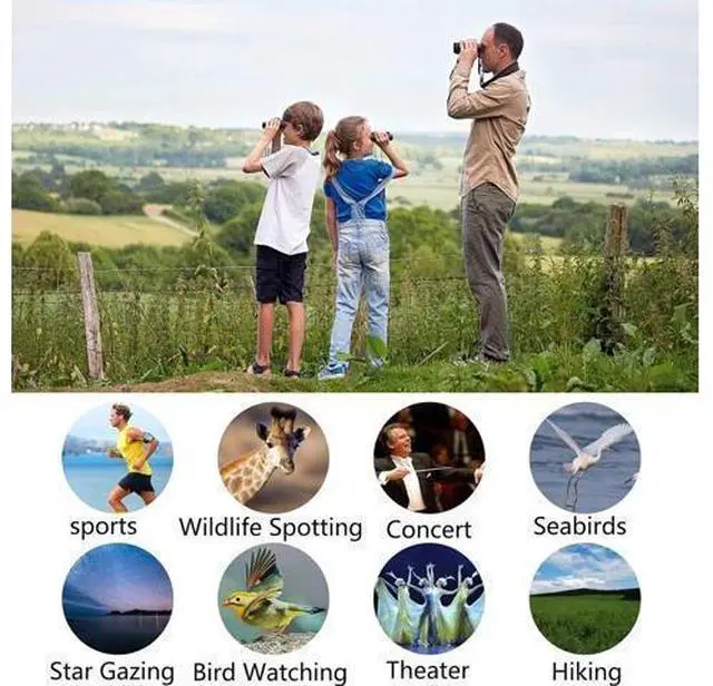Alt view image 7 of 7 - POLDR 12X25 Small Pocket Binoculars Compact Adults,Mini Kids Binoculars Boys for Bird Watching,Concert Theater Opera