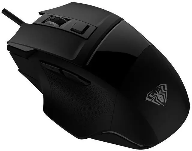 Alt view image 12 of 14 - AULA S12 Gaming Mouse, 2400 dpi, 7 Keys Custom Programable, Fire Button, Breathing Backlit, Ergonomic USB Optical Game Mice, Gamer Desktop Laptop PC Wired Gaming Mouse for Windows XP/7/8/10, Black