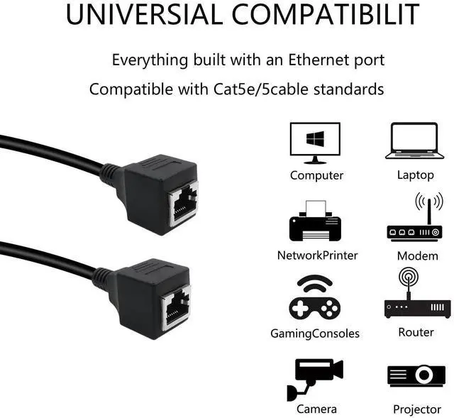 Alt view image 14 of 14 - RJ45 Cat5e Ethernet Patch Cable Switch On/Off RJ45 Male to Female High Speed Right Angle Internet Network Cable LAN with Disconnect Switch for Cat5e/Cat5, Black(50CM/1.6Ft)