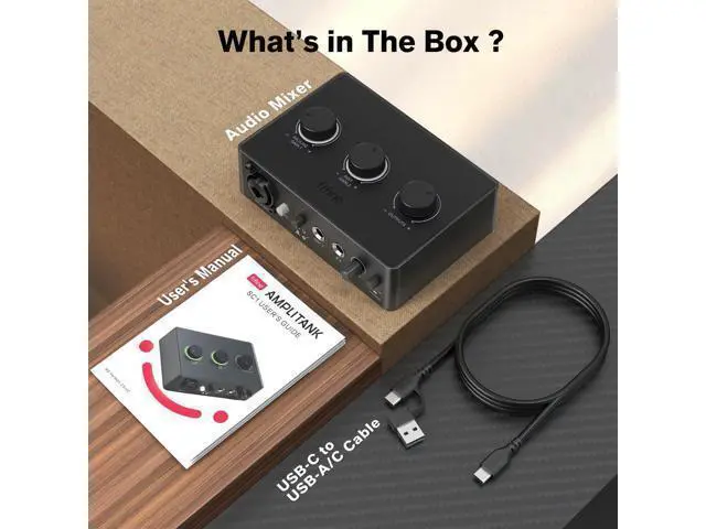 Alt view image 7 of 7 - FIFINE PC Audio Mixer for Recording Music, USB Interface for Streaming and Podcasting with XLR, Monitor, 48V Phantom Power, Gain Knob, for Instrument Guitar/Video Content Creation/Vocal-AMPLITANK SC1
