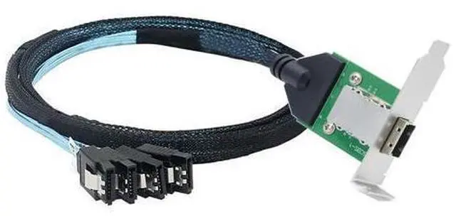 Main image of Deuninker Mini SAS HD SFF-8088 26Pin Female to 4X SATA 7Pin 180° Cable, 0.5m/19.6in 12Gbps High-Speed Server Data Cable