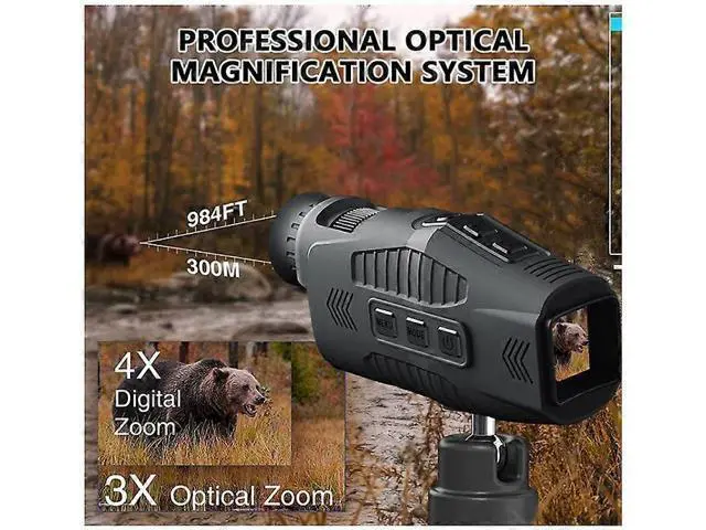 Alt view image 3 of 5 - Ecocleanpath 1080p Infrared Night Vision Monocular, 5x Zoom & 984ft Range for Hunting & Wildlife