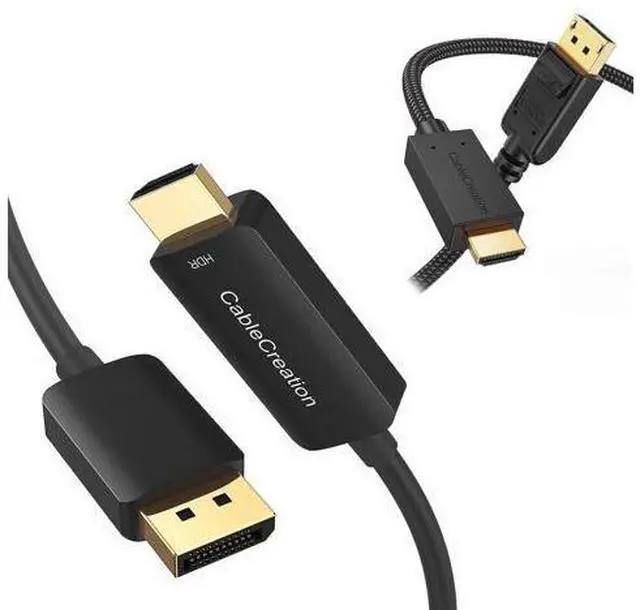 Main image of CableCreation Active DisplayPort Male to HDMI Male Cable 4K@60Hz HDR Bundle with 6FT Braided Active DP to HDMI Cable