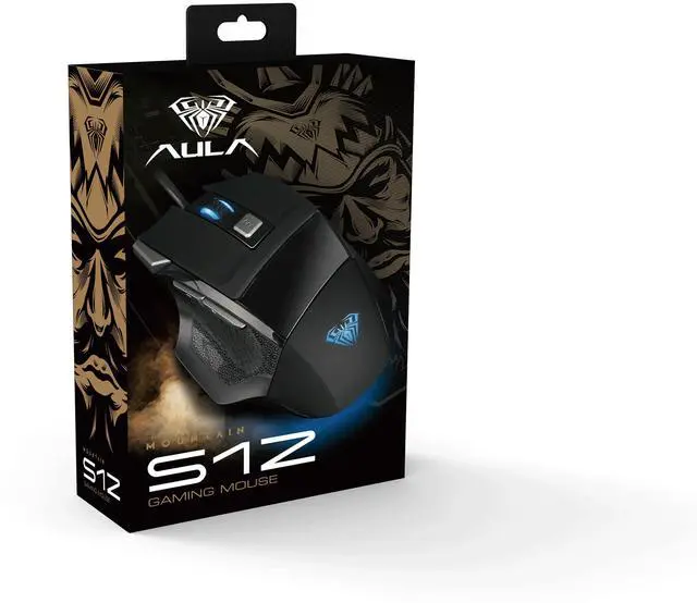Alt view image 14 of 14 - AULA S12 Gaming Mouse, 2400 dpi, 7 Keys Custom Programable, Fire Button, Breathing Backlit, Ergonomic USB Optical Game Mice, Gamer Desktop Laptop PC Wired Gaming Mouse for Windows XP/7/8/10, Black