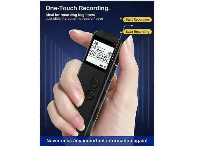 Alt view image 3 of 5 - Ecocleanpath Langkou 64GB Voice Recorder with Playback, 1536kbps HD Audio & Voice Activation (Black)
