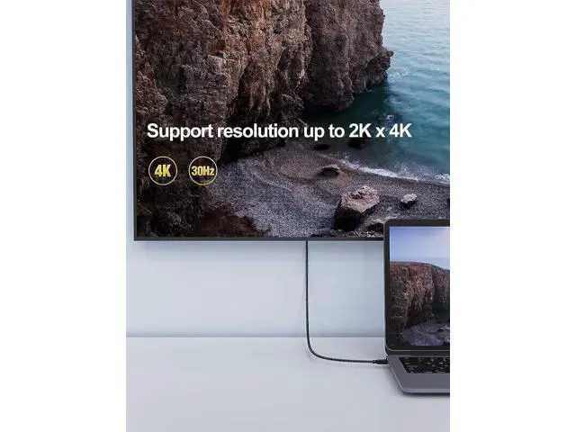Alt view image 7 of 7 - CableCreation Active DisplayPort Male to HDMI Male Cable 4K@60Hz HDR Bundle with 6FT Braided Active DP to HDMI Cable