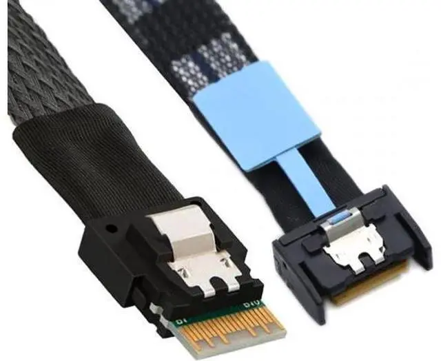 Main image of DeuninkerCable PCI-E 5.0 Mini Cool Edge IO MCIO PCI-E 4i 38Pin Male to SFF-8654 Slimline 4X Extender Cable 50cm