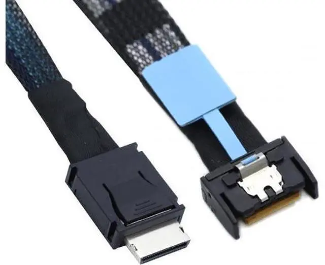 Main image of DeuninkerCable PCI-E 5.0 Mini Cool Edge IO MCIO PCI-E 4i 38Pin Male to SFF-8611 Oculink 4X Extender Cable 50cm