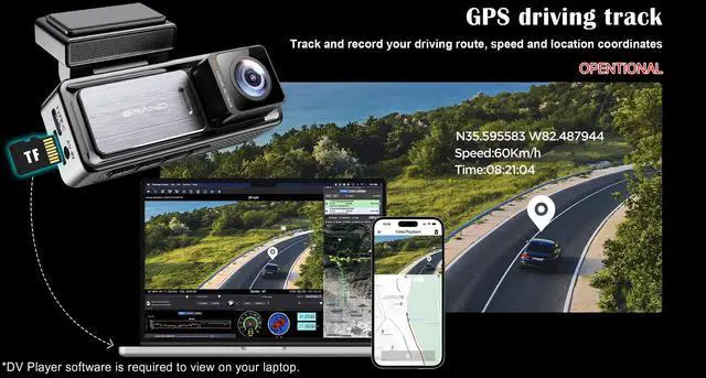 Alt view image 4 of 6 - QURO Dashcam 4K WiFi Special Edition Original Dashboard Camera Dashcam Dashcam