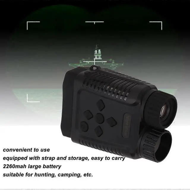 Alt view image 2 of 5 - Ecocleanpath 8X Digital Night Vision Binoculars with 2.4in LCD, 1080P HD for Hunting & Bird Watching (Black)