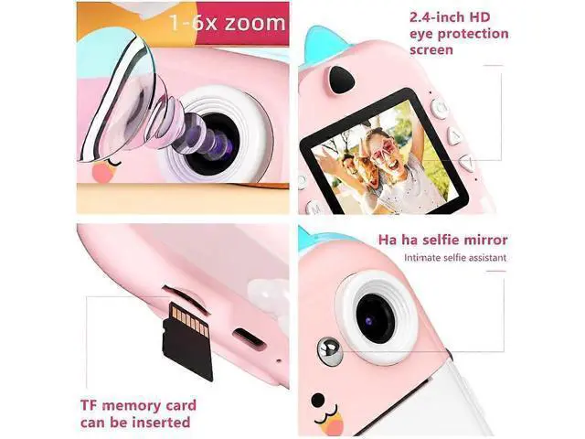 Alt view image 5 of 5 - Ecocleanpath Kids Instant Print Camera - 1080P HD, 2.4" LCD, 32G SD Card, Rechargeable (Green)