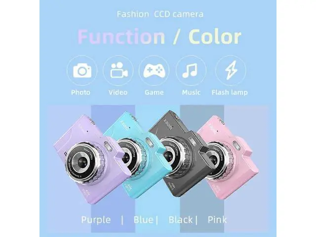 Alt view image 5 of 5 - Ecocleanpath 48MP Dual Lens Digital Camera with 8x Zoom, 1080P HD, 2.8" Screen, 32GB, Blue - Perfect for Teens & Beginners