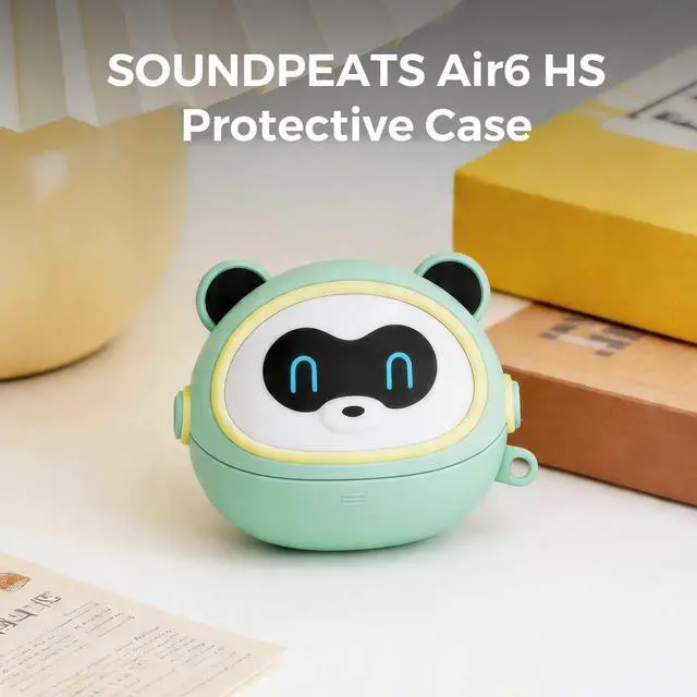 Alt view image 5 of 6 - Deuninker Protective Case for Air6 HS Wireless Earbuds, Green