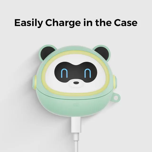 Alt view image 6 of 6 - Deuninker Protective Case for Air6 HS Wireless Earbuds, Green