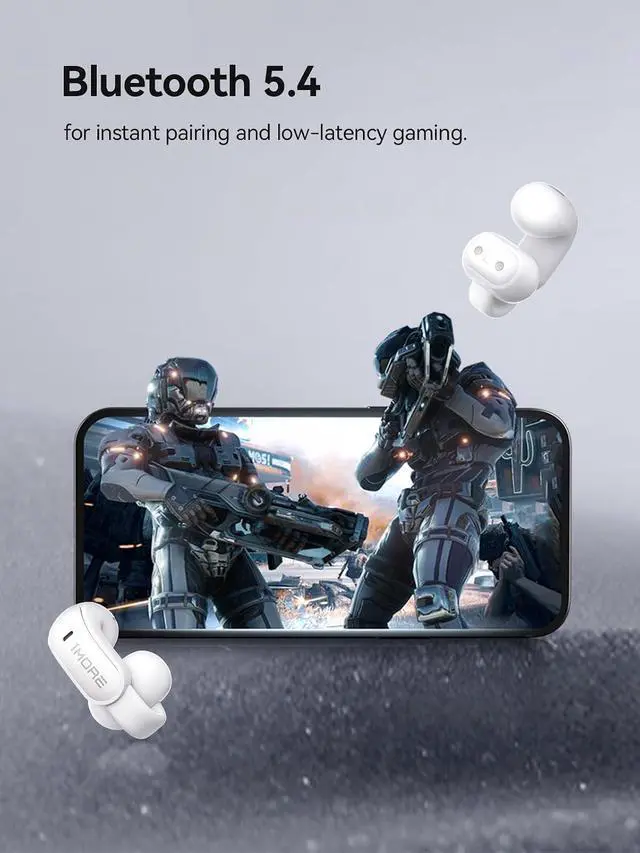 Alt view image 7 of 7 - Deuninker Ear Clip S12, Clip-On Earbuds, Lightweight Comfort, Snug Fit, Bluetooth 5.4 Open-Ear Headphones, Powerful Sound, Clear Calls, IPX5 Water Resistance, Long Playtime, Touch Control White