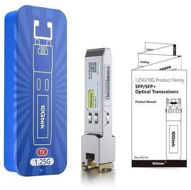 Alt view image 5 of 6 - 1.25G SFP-T, 1000BASE-T Copper SFP, SFP to RJ45 SFP, Compatible with HPP Aruba J8177B/J8177C