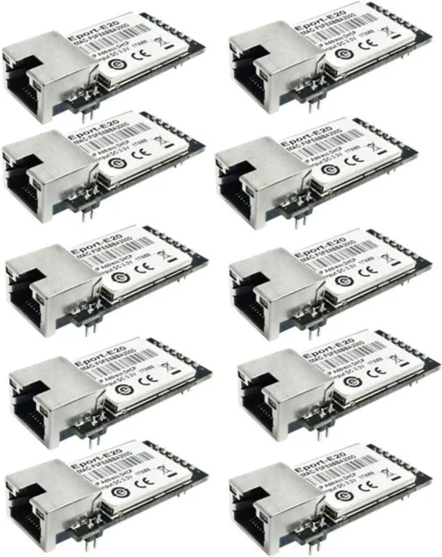 Alt view image 8 of 14 - 5/10PCS Eport-E20 Network Server Port FreeRTOS TTL Serial to Ethernet Embedded Module DHCP 3.3V DHCP TCP IP Telnet Converter MCU (10pcs)