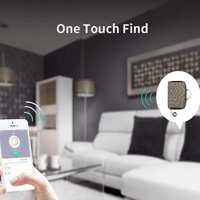 Alt view image 6 of 7 - Focus Key Finder Smart Tracker AntiLost Alarm Item Locator Wireless for Key Phone Wallet Pet Bluetooth Tracking Device with Replaceable Battery Black + Golden 2 Pack