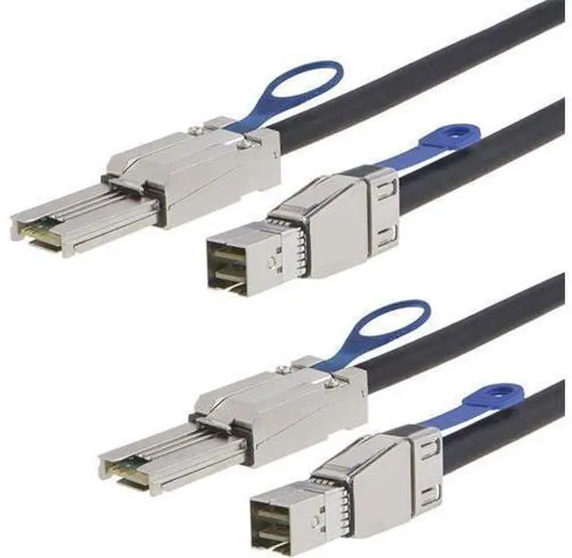 Alt view image 2 of 5 - DeuninkerMini SAS HD SFF-8088 26 Pin to SAS HD SFF-8644 Server Stacking Cable 6Gbps High Speed 28AWG Data Cable, Black Flat Connector (2M)