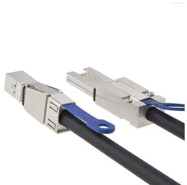 Alt view image 4 of 5 - DeuninkerMini SAS HD SFF-8088 26 Pin to SAS HD SFF-8644 Server Stacking Cable 6Gbps High Speed 28AWG Data Cable, Black Flat Connector (2M)