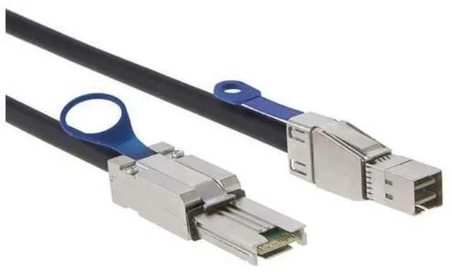 Alt view image 5 of 5 - DeuninkerMini SAS HD SFF-8088 26 Pin to SAS HD SFF-8644 Server Stacking Cable 6Gbps High Speed 28AWG Data Cable, Black Flat Connector (2M)