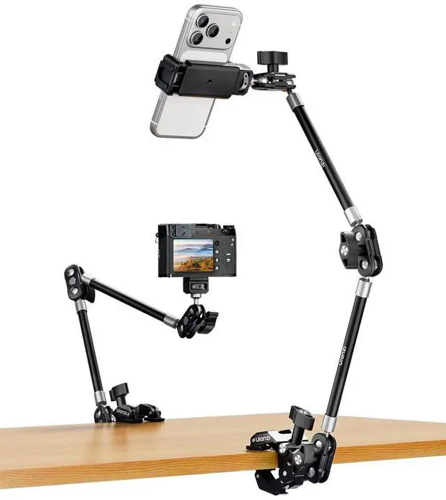 Main image of Deuninker CO78 22" Magic Arm with Super Clamp Desk C Clamp, 1kg Load Articulating Arm, Overhead Phone Mount Holder for Compact Camera, Action Camera, Small Video Light, Cell Phone,Monitors