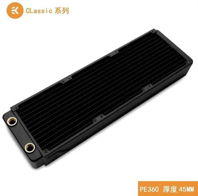 Alt view image 5 of 6 - EKWB EK-CoolStream Classic PE 360mm Copper Black Radiator 393 x 120 x 45mm (L x W x H) G1/4 ,Water Cooling Heat Dissipation