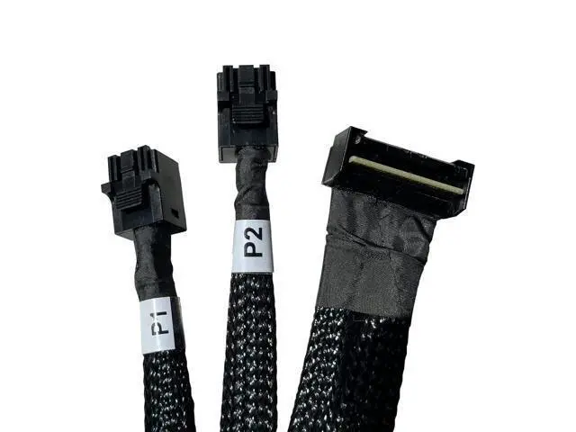 Alt view image 2 of 5 - DeuninkerSlimSAS LP 8X to 2*MiniSAS HD 4X,SFF-8654 LP 74pin to 2*SFF-8643 36pin Cable 80cm(Suitable for DELL Server H750/755)