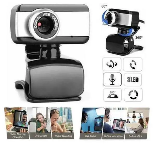 Main image of 30FPS USB 2.0 HD Webcam Camera Web Cam With Mic For Computer PC Laptop Desktop For Youtube Live Teleworking Video Conference