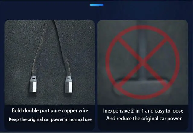 Alt view image 4 of 7 - 27W Intelligent USB Hub for Y Docking Station of Center Console Smart Fast Charging Adapter Accessories Hub Docking Quick Interior Intelligent USB Docking Station Station USB and