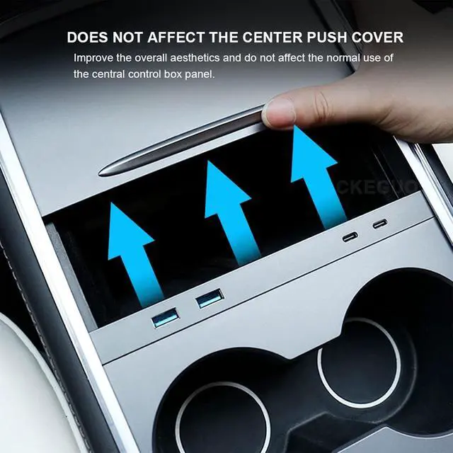 Alt view image 5 of 7 - 27W Intelligent USB Hub for Y Docking Station of Center Console Smart Fast Charging Adapter Accessories Hub Docking Quick Interior Intelligent USB Docking Station Station USB and