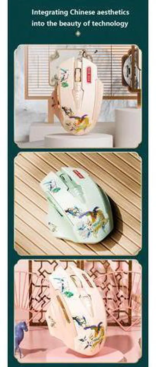 Alt view image 7 of 7 - WSIRAK A10 Bluetooth three modes mice wireless examination gaming mouse silent TYPE-C charging office game mouse