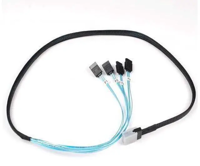 Alt view image 2 of 7 - DeuninkerHeretom 2PCS Internal Mini SAS 36pin (SFF-8087) Male to 4X SATA 7pin Female Fan-Out Cable, 1-Meter (3.3feet)