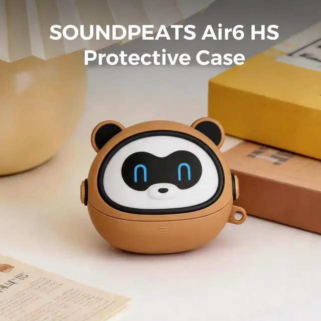 Alt view image 3 of 6 - Deuninker Protective Case for Air6 HS Wireless Earbuds, Orange