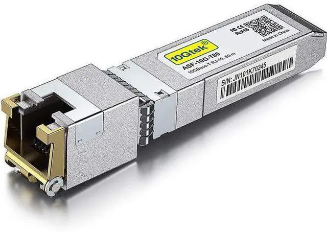 Main image of 10GBase-T SFP+ Transceiver, 10G T, 10G Copper, RJ-45 SFP+ CAT.6a, up to 30 Meters, Compatible with HPP, HP Aruba