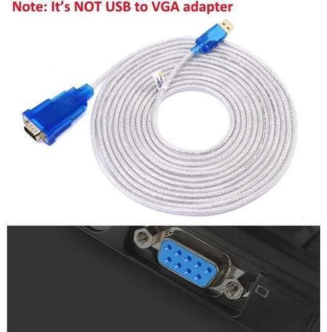 Alt view image 8 of 12 - DTECH 10 Feet USB 2.0 to RS232 DB9 Serial Port Adapter Cable with FTDI Chipset Supports Windows 11 10 8 7 and Mac Linux