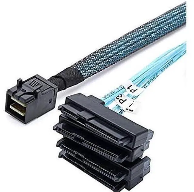 Main image of DeuninkerInternal Mini SAS SFF-8643 Host to 4 SAS 29Pin SFF-8482 Target Disk 6Gbps Data Server Raid Cable