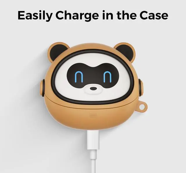 Alt view image 6 of 6 - Deuninker Protective Case for Air6 HS Wireless Earbuds, Orange