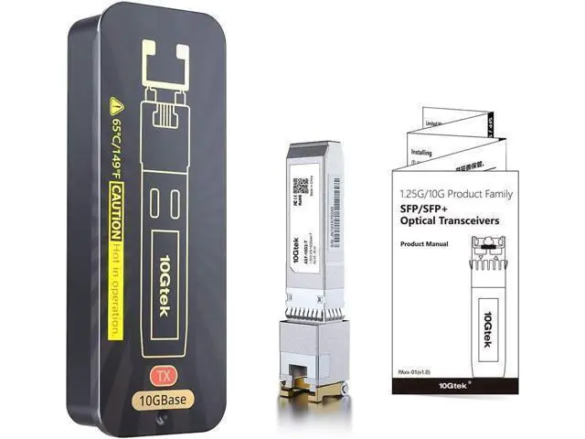 Alt view image 4 of 5 - 1.25/2.5/5/10G-T SFP+ to RJ45 CAT.6a Copper Transceiver, Auto-Negotiation SFP+ Ethernet Module, up to 30-Meter, for HPP