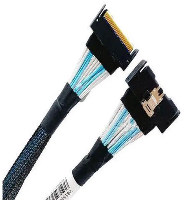 Main image of DeuninkerPCIE5.0 MCIO x8 to MCIO 8i Extension Cable 32Gbps High-Speed Crossings U.2 Hard Disk Cable for Server (Black Straight to Straight 55cm)
