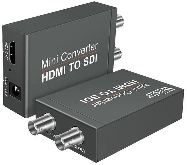 Alt view image 2 of 6 - HDMI to SDI, HDMI to SDI Converter Two SDI Output Audio Embedder Support HDMI 1.3, 3G/ HD-SDI Auto Format Detection Extender for Camera CCTV