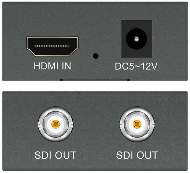 Alt view image 3 of 6 - HDMI to SDI, HDMI to SDI Converter Two SDI Output Audio Embedder Support HDMI 1.3, 3G/ HD-SDI Auto Format Detection Extender for Camera CCTV