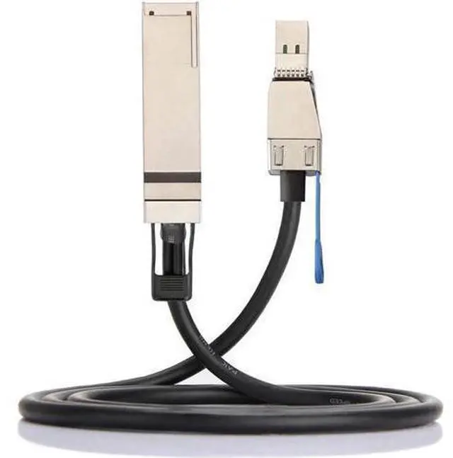 Alt view image 2 of 5 - DeuninkerMiniSAS HD SFF-8644 to QSFP 40G SFF-8436 Server Cable \u2014 12Gbps 28AWG 10 Ohm High-Speed Stacking Internal Connection Cable, Black (1M)