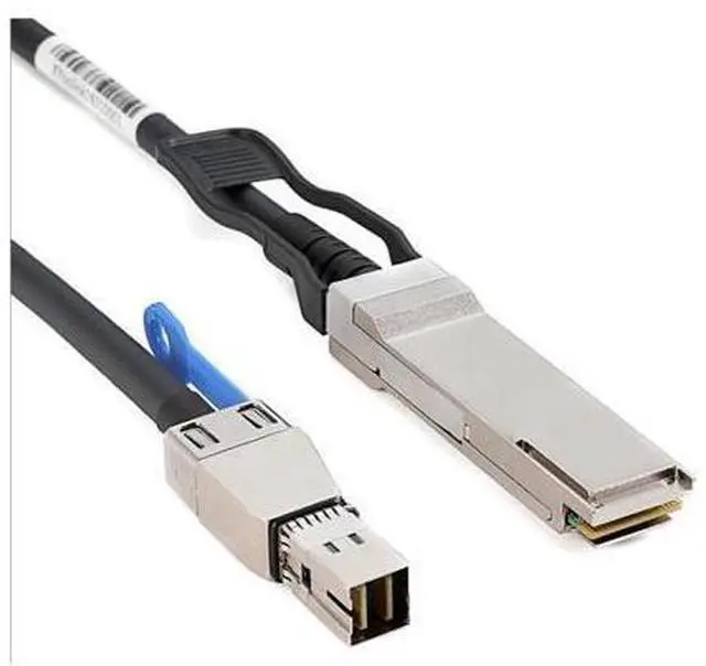 Main image of DeuninkerMiniSAS HD SFF-8644 to QSFP 40G SFF-8436 Server Cable \u2014 12Gbps 28AWG 10 Ohm High-Speed Stacking Internal Connection Cable, Black (1M)