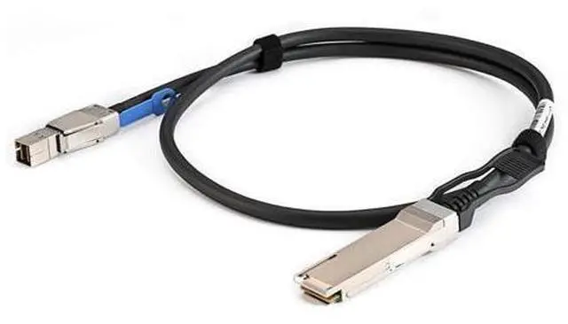 Alt view image 3 of 5 - DeuninkerMiniSAS HD SFF-8644 to QSFP 40G SFF-8436 Server Cable \u2014 12Gbps 28AWG 10 Ohm High-Speed Stacking Internal Connection Cable, Black (1M)