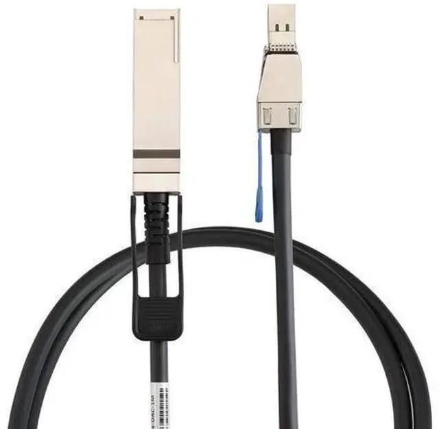 Alt view image 4 of 5 - DeuninkerMiniSAS HD SFF-8644 to QSFP 40G SFF-8436 Server Cable \u2014 12Gbps 28AWG 10 Ohm High-Speed Stacking Internal Connection Cable, Black (1M)