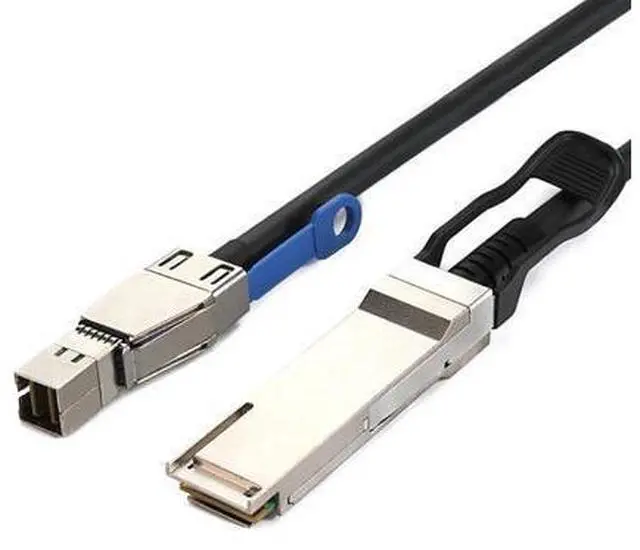 Alt view image 5 of 5 - DeuninkerMiniSAS HD SFF-8644 to QSFP 40G SFF-8436 Server Cable \u2014 12Gbps 28AWG 10 Ohm High-Speed Stacking Internal Connection Cable, Black (1M)