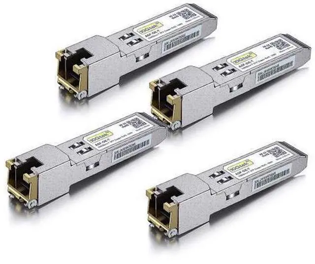 Main image of 1.25G SFP-T, 1000BASE-T Copper SFP, SFP to RJ45 SFP, Compatible with Ubiquiti UniFi UF-SM-1G, Pack of 4