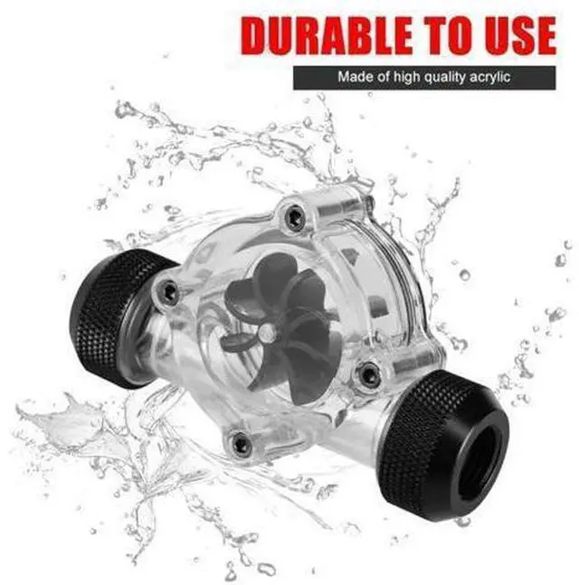Alt view image 4 of 5 - Thread Port Female to Female Flow Meter Indicator for PC Water Cooling 8 Impellers for PC Water Cooling System