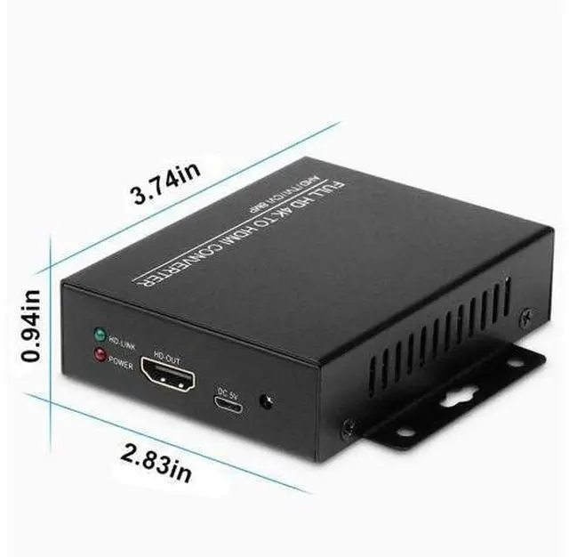 Alt view image 4 of 7 - Wsdcam TVI to HDMI Converter Full HD 4K Converter, 1080p/720p/4K/8MP/5MP/4MP/3MP, BNC to HDMI Video Converter Adapter - CVBS/TVI/CVI/AHD to HDMI